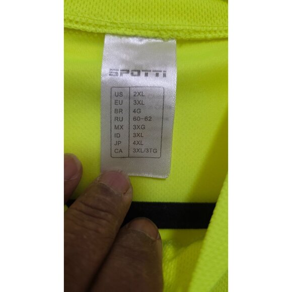 Spotti Men's Cycling Jersey Neon Yellow Short Sleeve Lightweight Breathable Quic - Picture 7 of 7